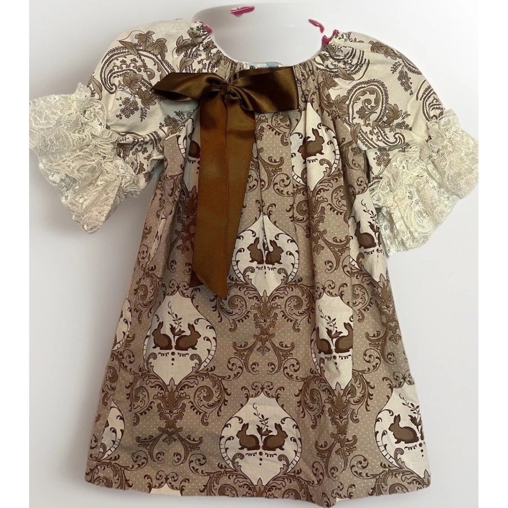 Best Dressed Babies Girls Dress Lace Accents Cotton with bloomers, Easter